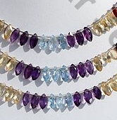 Semi Precious Multi  Marquise