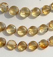 Citrine Gemstone  Coin