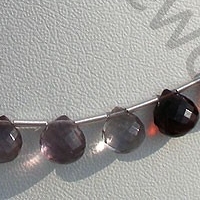 Fluorite Gemstone Heart Briolette