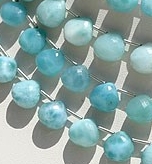 Larimar Gemstone Heart Briolette