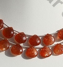 Sunstone Heart Briolette