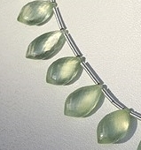 Prehnite Gemstone Dolphin Shape Beads