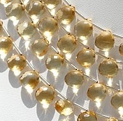 Citrine Gemstone  Heart Briolette