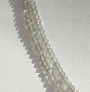Grey Moonstone  Faceted Rondelle