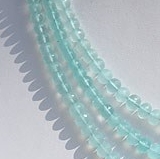 Sea Blue Chalcedony Faceted Rondelle