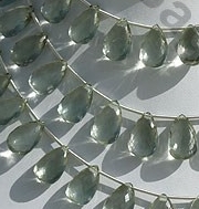Green Amethyst Flat Pear Briolette