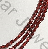 Garnet Gemstone Oval Plian