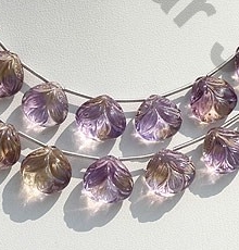 Ametrine Carved Heart