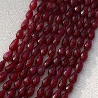 Ruby Gemstone Tear Drops Briolette
