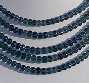 Fluorite Gemstone Faceted Rondelle
