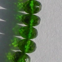 aaa Chrome Diopside  Faceted Rondelle