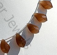 Coffee Moonstone Twisted Tear Drop shape.