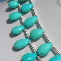 Sleeping Beauty Turquoise Flat Pear Briolette