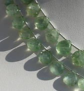 Green Kyanite Heart Briolette