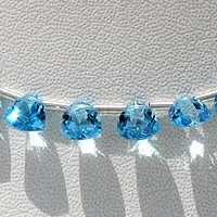 Blue Topaz Gemstone Trilliant