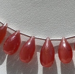 Rhodochrosite Gemstone Tear drops Briolette