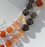 aaa Peach Moon Stone Cushion Shape beads