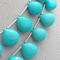 Sleeping Beauty Turquoise Heart Briolette