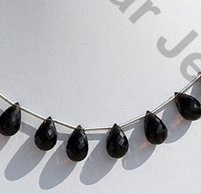 Smoky Quartz Gemstone  Tear Drops Briolette
