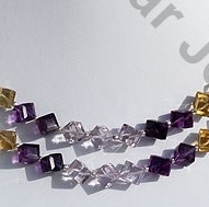 Semi Precious Gemstone Faceted Cube