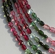 Tourmaline Gemstone Beads  Oval Faceted