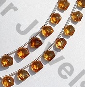 Citrine Gemstone Polygon Diamond Cut