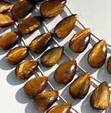 Tiger Eye Flat Pear Briolette