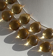 Honey Quartz Heart Briolette