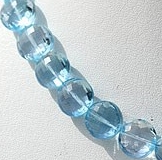 Blue Topaz Gemstone Coin