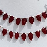 Ruby Gemstone Carved Leaf