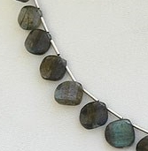 Labradorite Gemstone Twisted Heart Briolette