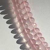 Rose Quartz Gemstone  Faceted Rondelles