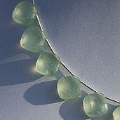 Prehnite Gemstone  Puffed Diamond Cut