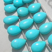 wholesale Sleeping Beauty Turquoise Flat Pear Plain