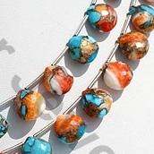 Turquoise Gemstone Heart Briolette