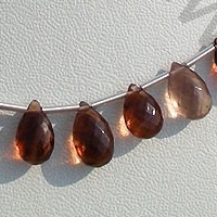 Fluorite Gemstone Flat Pear Briolette