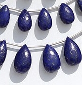Lapis Gemstone  Flat Pear Briolette