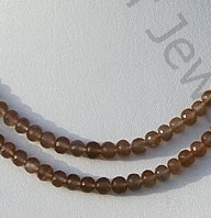 Coffee Moonstone Faceted Rondelles
