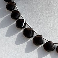 Smoky Quartz Gemstone Twisted Heart Briolette