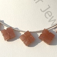 Pink Moonstone Clove Shape Beads