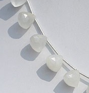White Moonstone Faceted Chestnut