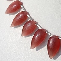 Rhodochrosite Gemstone Conch Briolette