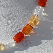 Mexican Fire Opal  Gemstone  Faceted Rectangles