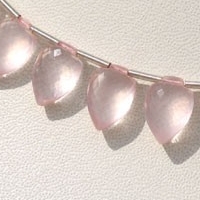 Rose Quartz Gemstone  Conch Briolette