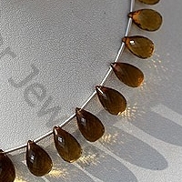 Beer Quartz  Tear Drops Briolette