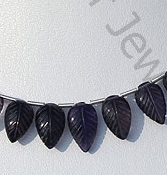wholesale Iolite Gemstone Beads  Carved Leaf