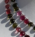 Tourmaline Gemstone Beads  Heart Briolette