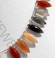 Peach moonstone dew drop shape