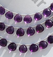 Amethyst Gemstone Heart Briolette