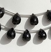 Black Spinel  Tear Drops Briolette
